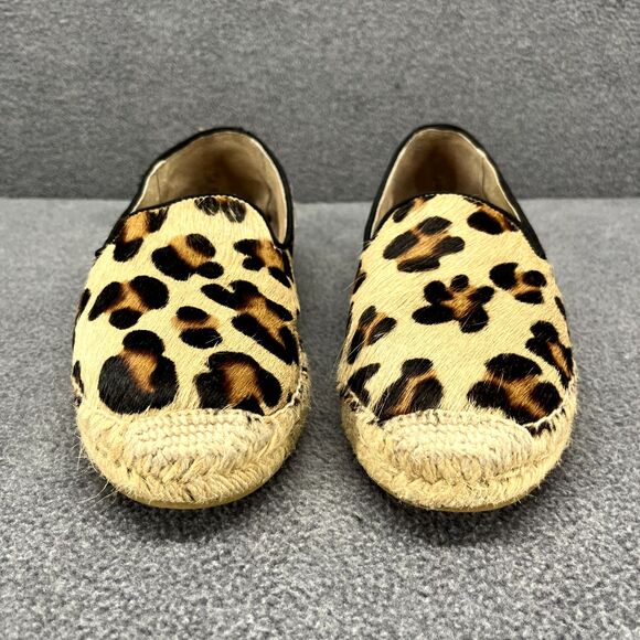 Andrea Barnes Espadrilles Flat Womens US 8.5 EU 39 Leopard Animal Print Shoes - Picture 4 of 12